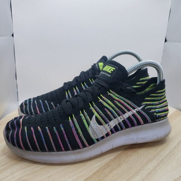Nike Free RN Flyknit Womens Running Shoes 831070-003 Size 7.5 - Picture 1 of 7